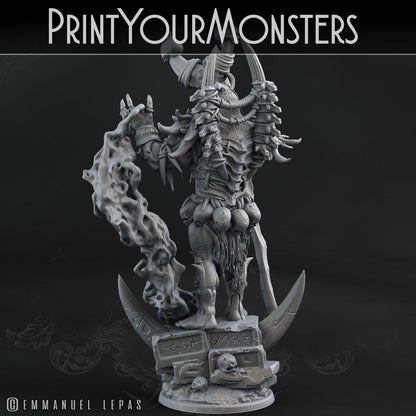 3D Printed Print Your Monsters Orc Shaman Desert Orcs Set 28mm - 32mm D&D Wargaming
