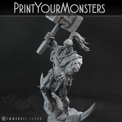 3D Printed Print Your Monsters Orc Warrior 1 Desert Orcs Set 28mm - 32mm D&D Wargaming