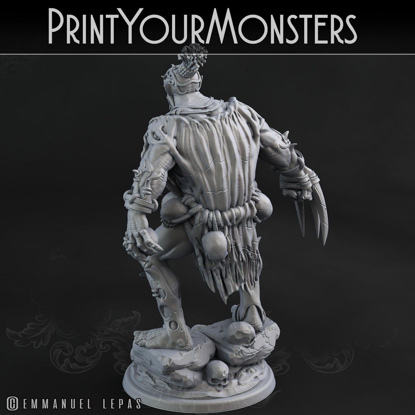 3D Printed Print Your Monsters Orc Warrior 4 Desert Orcs Set 28mm - 32mm D&D Wargaming