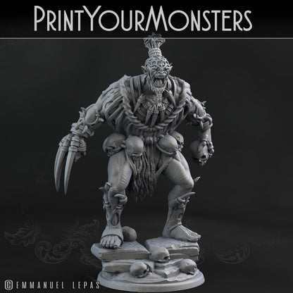 3D Printed Print Your Monsters Orc Warrior 4 Desert Orcs Set 28mm - 32mm D&D Wargaming