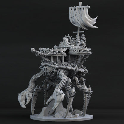 3D Printed Print Your Monsters Pirate Crab Ship 28mm - 32mm D&D Wargaming