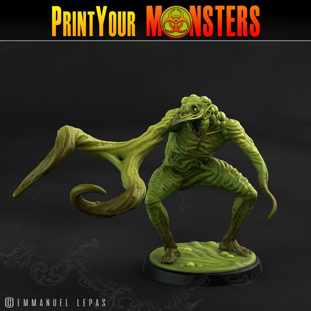 3D Printed Print Your Monsters Plague Men Plague Army Of Spooky Swamp Set 28mm - 32mm D&D Wargaming