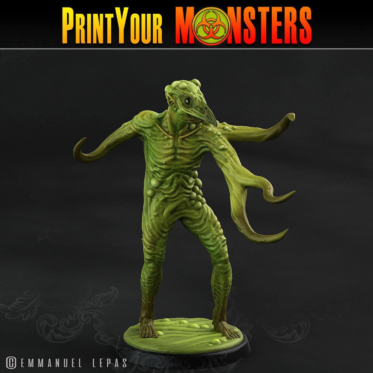 3D Printed Print Your Monsters Plague Men Plague Army Of Spooky Swamp Set 28mm - 32mm D&D Wargaming