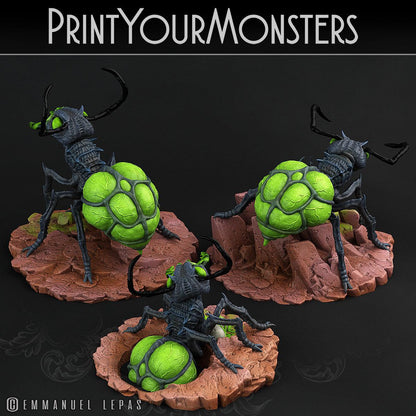 3D Printed Print Your Monsters Poisonous Ants Total Insects 28mm - 32mm D&D Wargaming