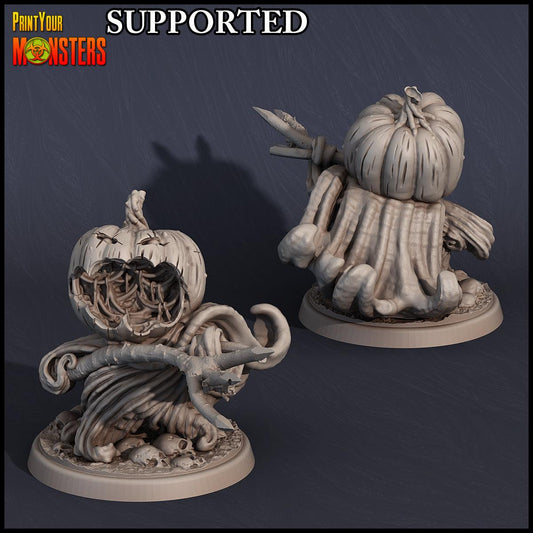 3D Printed Print Your Monsters Pumpkin Soldier Fork Pumpkins Attack Pack 28mm - 32mm D&D Wargaming