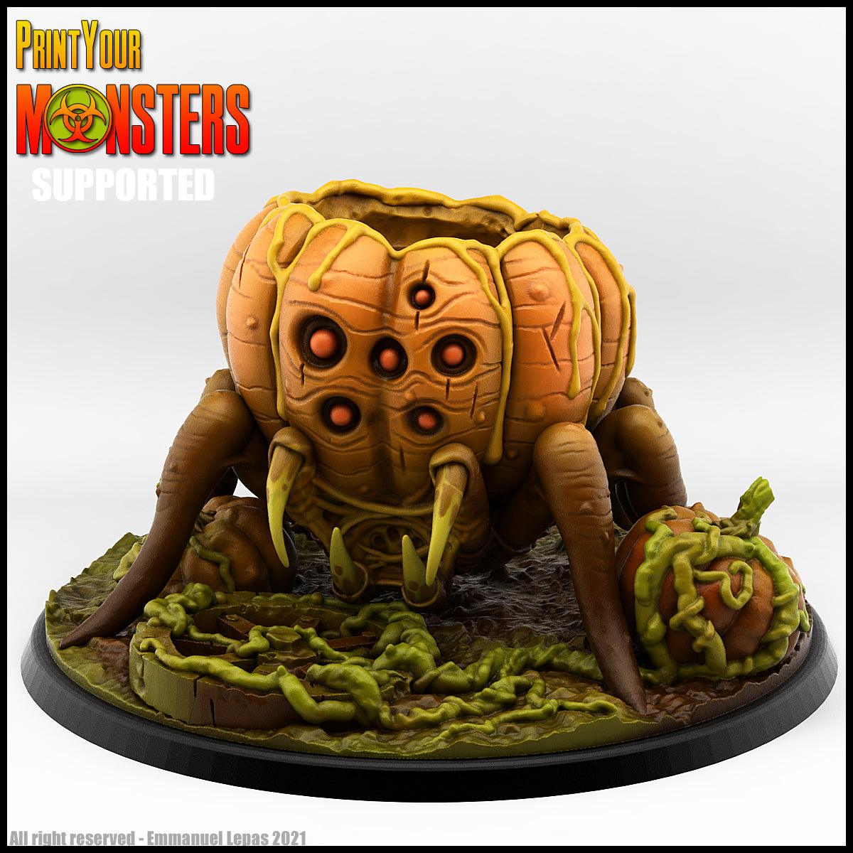 3D Printed Print Your Monsters Pumpkin Spider Pumpkins Attack Pack 28mm - 32mm D&D Wargaming