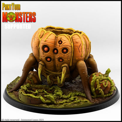 3D Printed Print Your Monsters Pumpkin Spider Pumpkins Attack Pack 28mm - 32mm D&D Wargaming