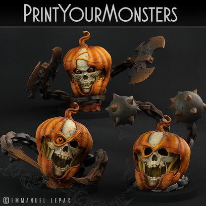3D Printed Print Your Monsters Pumpkins Attack Pack II Set 28mm - 32mm D&D Wargaming