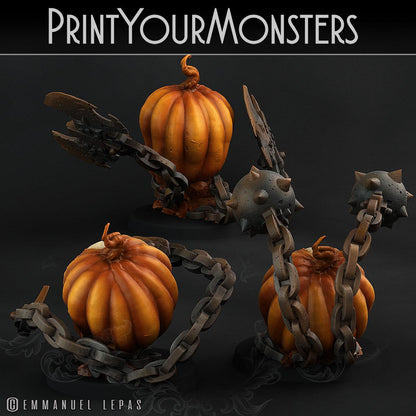 3D Printed Print Your Monsters Pumpkins Attack Pack II Set 28mm - 32mm D&D Wargaming