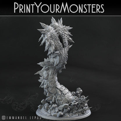 3D Printed Print Your Monsters Rimesquam Worm The Wrath of Gloomrime Monsters Part II Set 28mm - 32mm D&D Wargaming