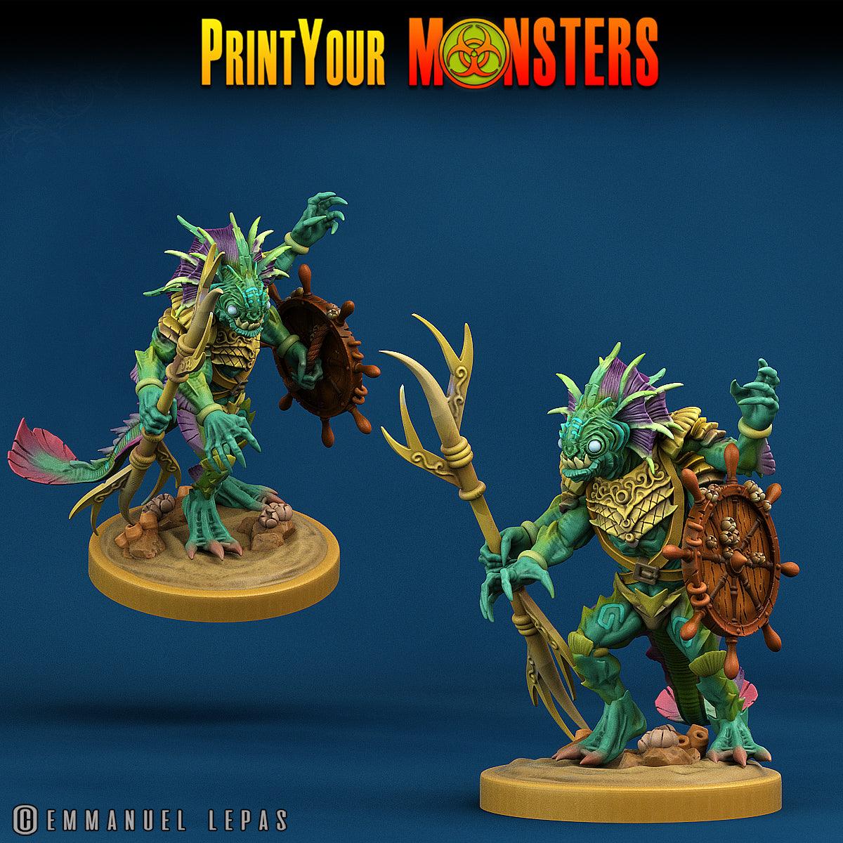 3D Printed Print Your Monsters Searakins The Searakin Domination Set 28mm - 32mm D&D Wargaming