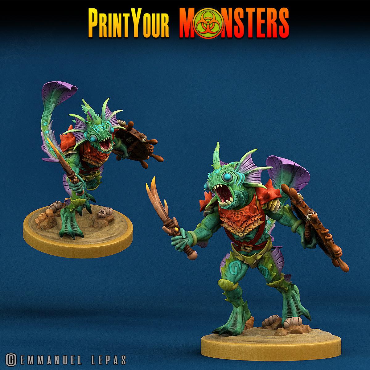 3D Printed Print Your Monsters Searakins The Searakin Domination Set 28mm - 32mm D&D Wargaming