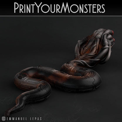 3D Printed Print Your Monsters Sentinel Viper Total Serpents 28mm - 32mm D&D Wargaming