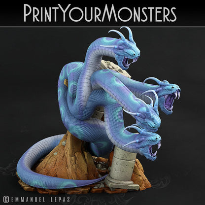 3D Printed Print Your Monsters Shadow Hydra Total Serpents 28mm - 32mm D&D Wargaming