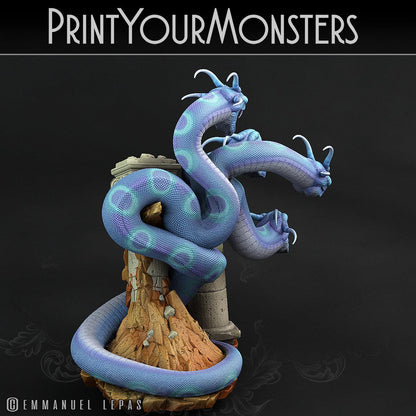3D Printed Print Your Monsters Shadow Hydra Total Serpents 28mm - 32mm D&D Wargaming