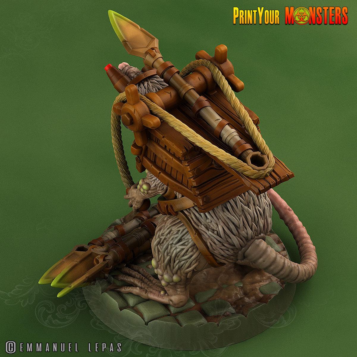 3D Printed Print Your Monsters Skirmisher Rats The Toxic Rats Domination Set 28mm - 32mm D&D Wargaming