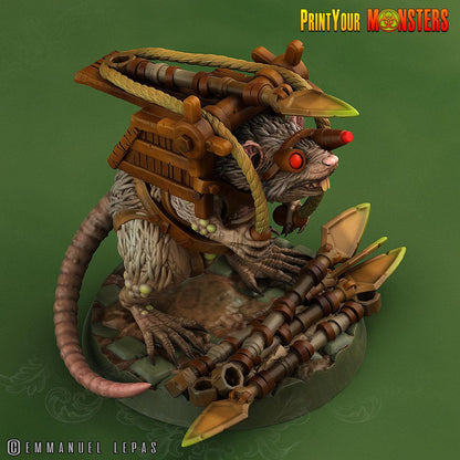 3D Printed Print Your Monsters Skirmisher Rats The Toxic Rats Domination Set 28mm - 32mm D&D Wargaming