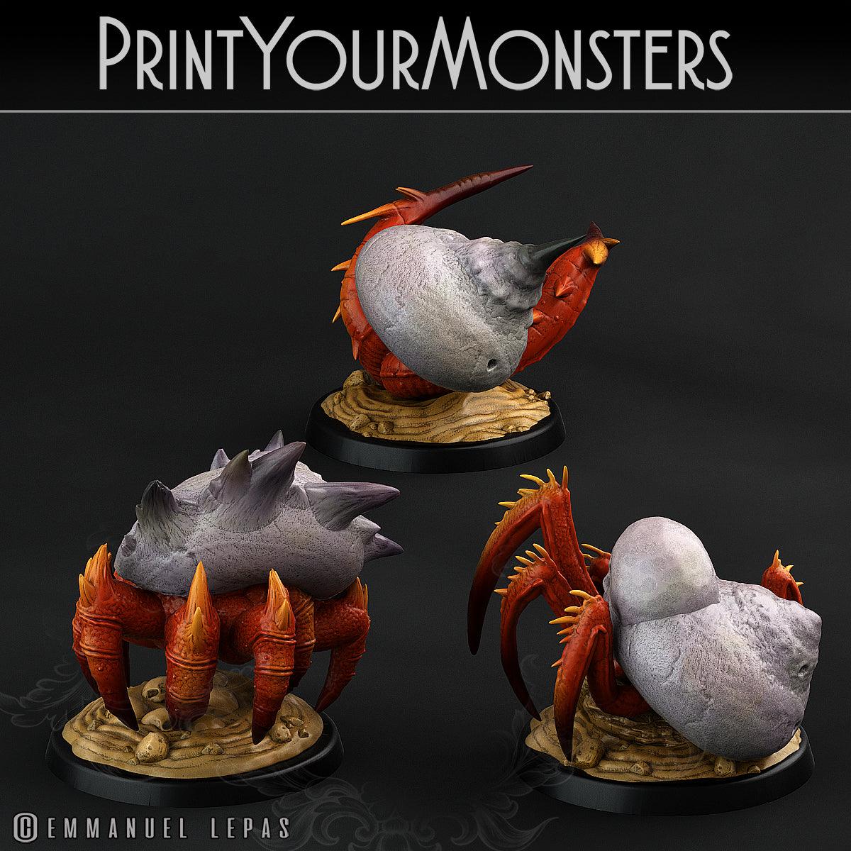 3D Printed Print Your Monsters Snails Lurkers of the Deep 28mm - 32mm D&D Wargaming