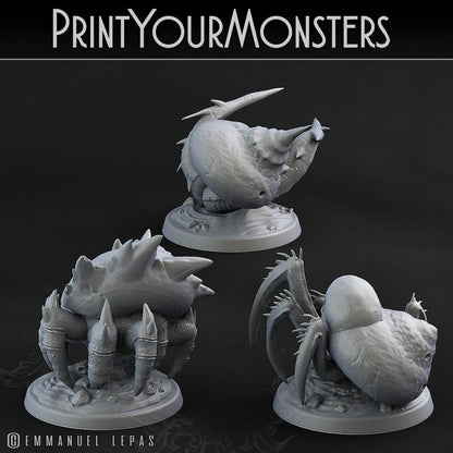 3D Printed Print Your Monsters Snails Lurkers of the Deep 28mm - 32mm D&D Wargaming