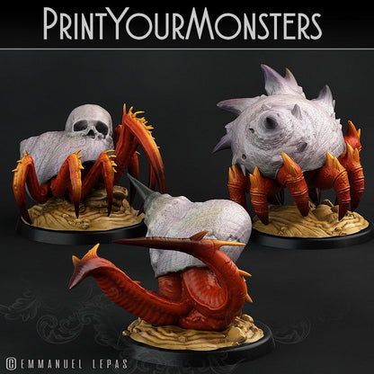 3D Printed Print Your Monsters Snails Lurkers of the Deep 28mm - 32mm D&D Wargaming