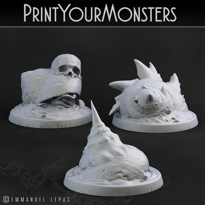 3D Printed Print Your Monsters Snails Lurkers of the Deep 28mm - 32mm D&D Wargaming