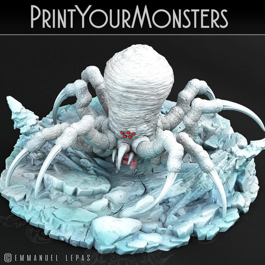 3D Printed Print Your Monsters Snowdevil Adult Spider 28mm - 32mm D&D Wargaming