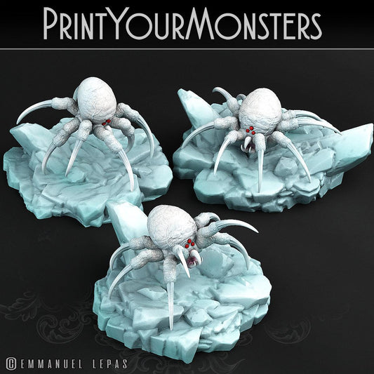 3D Printed Print Your Monsters Snowdevil Spiders Juvenile 28mm - 32mm D&D Wargaming