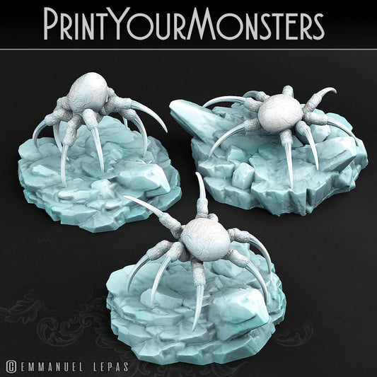 3D Printed Print Your Monsters Snowdevil Spiders Juvenile 28mm - 32mm D&D Wargaming