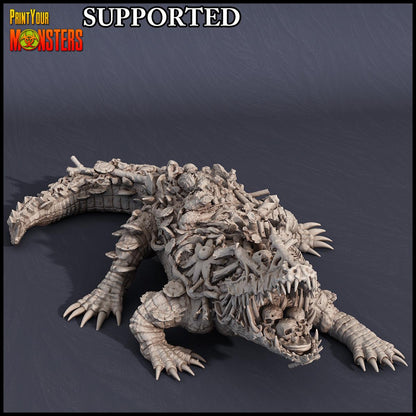 3D Printed Print Your Monsters Swamp Crocodile Alligator Swamp Invasion 28mm - 32mm D&D Wargaming