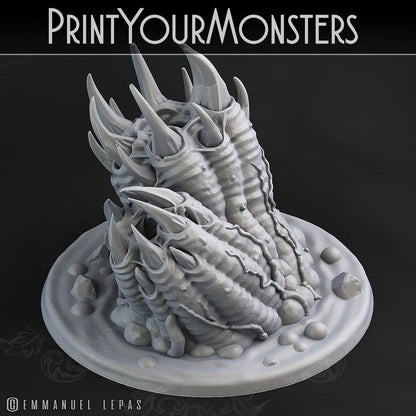 3D Printed Print Your Monsters Swamp Worms Total Worms 2 Set 28mm - 32mm D&D Wargaming