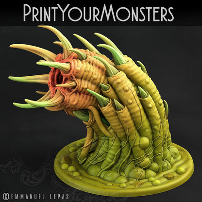 3D Printed Print Your Monsters Swamp Worms Total Worms 2 Set 28mm - 32mm D&D Wargaming