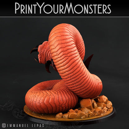 3D Printed Print Your Monsters Tomb Grub Worms Subterranean Terrors 28mm - 32mm D&D Wargaming