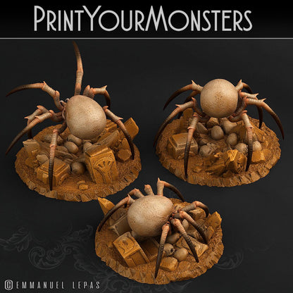 3D Printed Print Your Monsters Total Spiders Set 28mm - 32mm D&D Wargaming