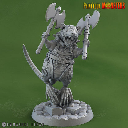 3D Printed Print Your Monsters Toxic Rat Soldiers The Toxic Rats Domination Set 28mm - 32mm D&D Wargaming