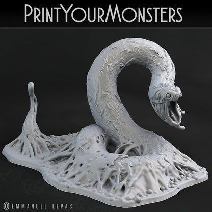 3D Printed Print Your Monsters Viper Ooze Total Serpents 28mm - 32mm D&D Wargaming