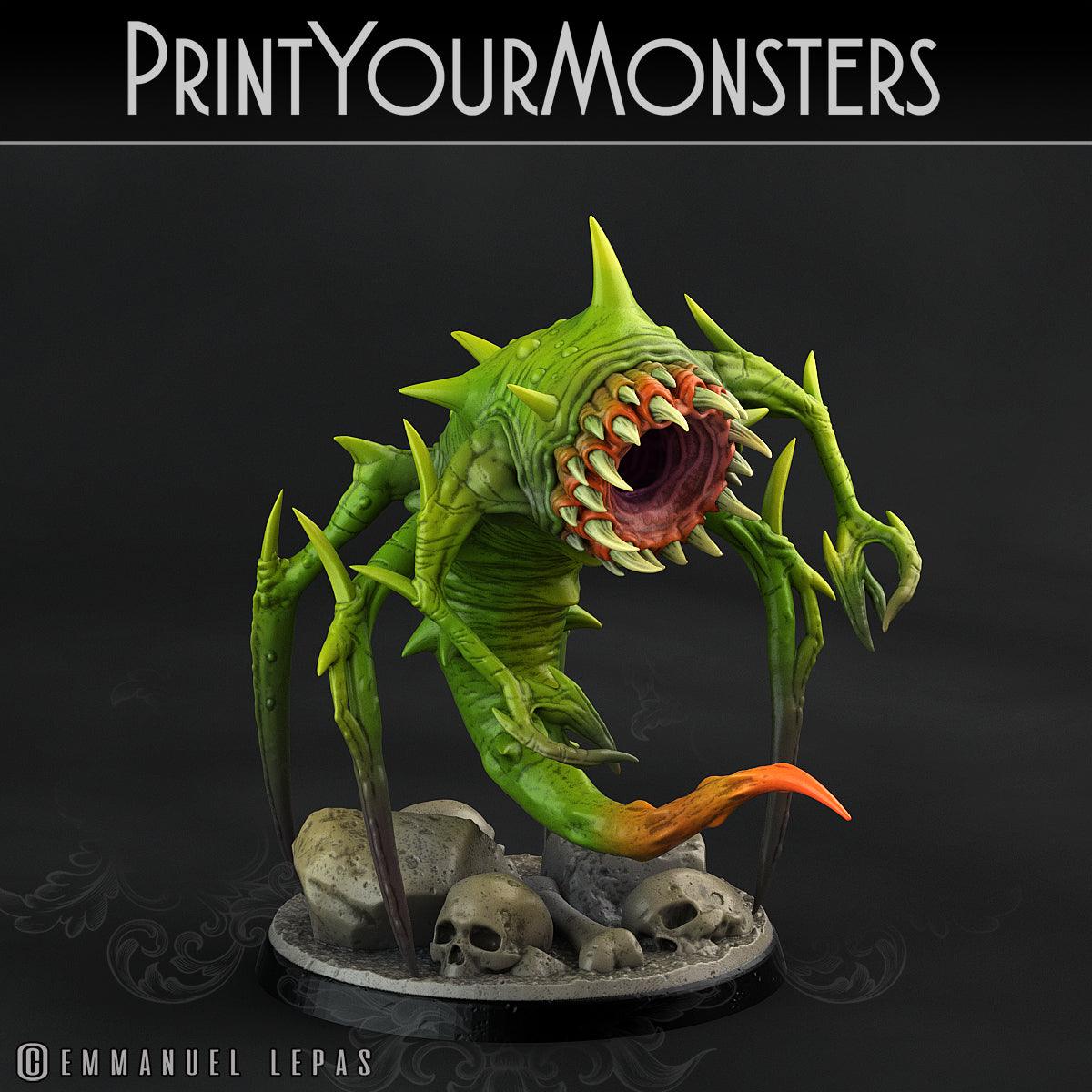 3D Printed Print Your Monsters Void Tyrant Worms Subterranean Terrors 28mm - 32mm D&D Wargaming
