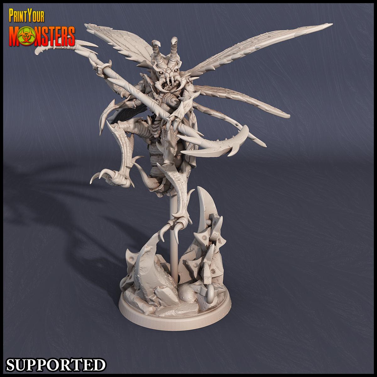 3D Printed Print Your Monsters Wasp Warrior Set The Infernal Hive 28mm - 32mm D&D Wargaming