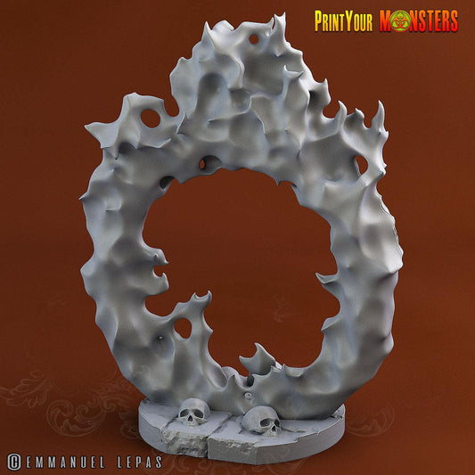 3D Printed Print your Monster Fire Hell Portal Pumpkins From Hell 28 32mm D&D