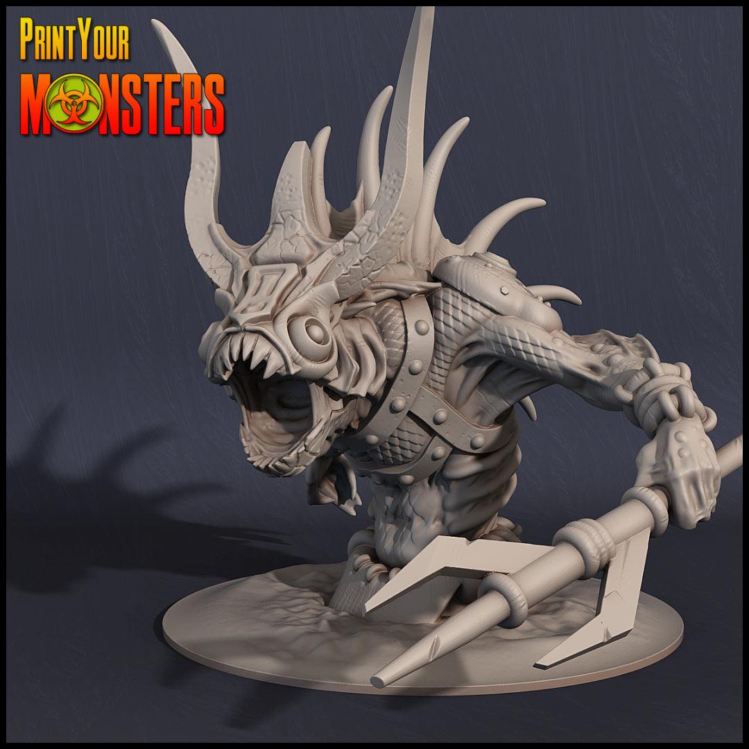 3D Printed Print your Monster Fishmen 28 32mm D&D