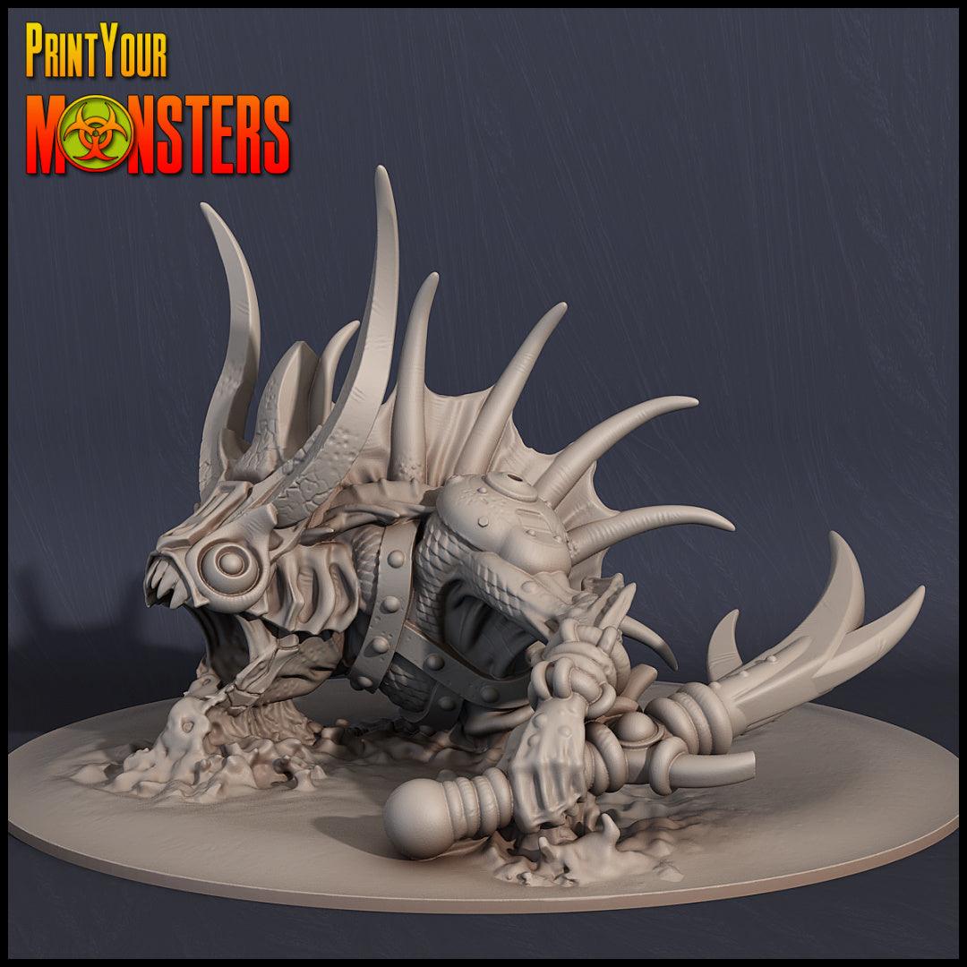 3D Printed Print your Monster Fishmen 28 32mm D&D