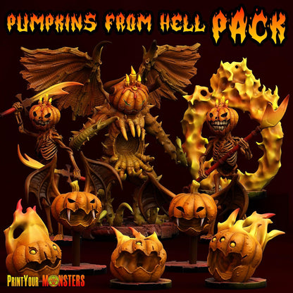 3D Printed Print your Monster Giant Hell Pumpkin Pumpkins From Hell 28 32mm D&D