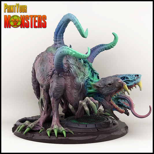 3D Printed Print your Monster Giant Mutant Rat 28 32mm D&D