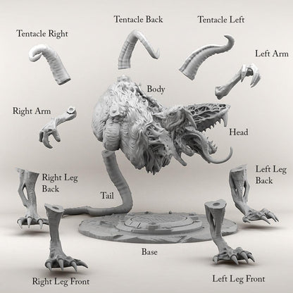 3D Printed Print your Monster Giant Mutant Rat 28 32mm D&D