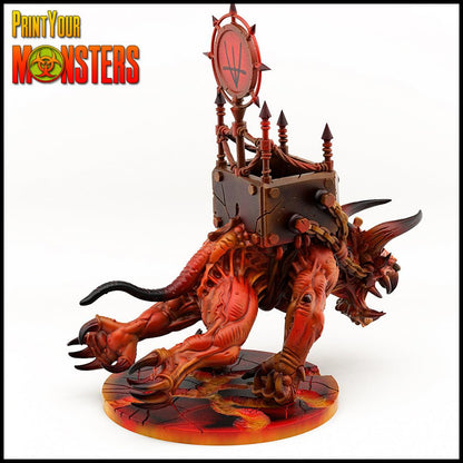 3D Printed Print your Monster Mounted Demon Creature 28 32mm D&D