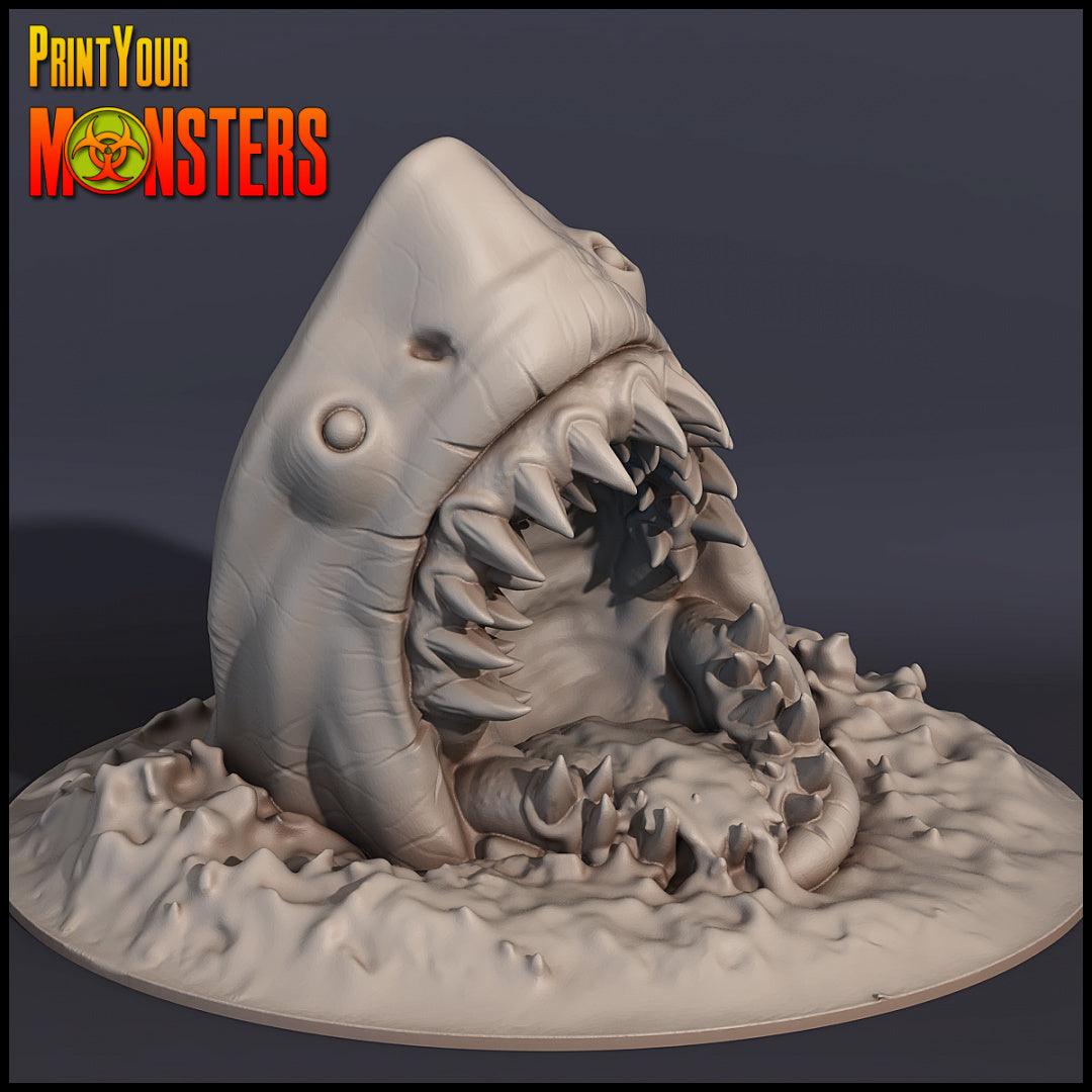 3D Printed Print your Monster Shark 28 32mm D&D