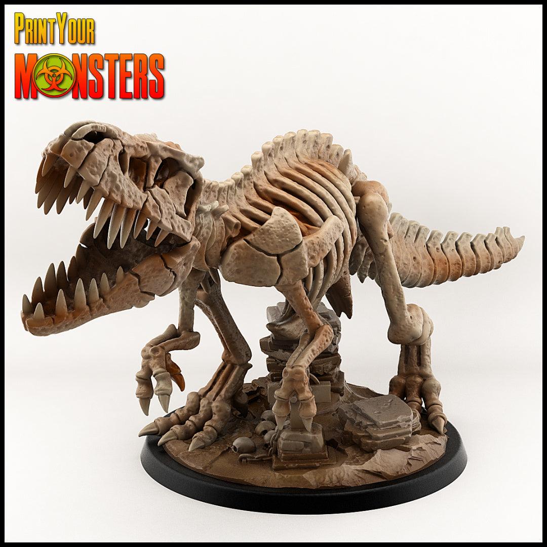 3D Printed Print your Monster Skeleton Mounted T-Rex 28 32mm D&D