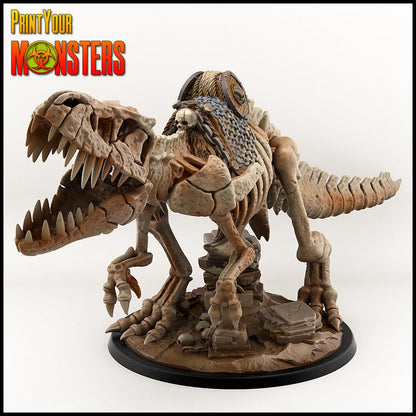 3D Printed Print your Monster Skeleton Mounted T-Rex 28 32mm D&D