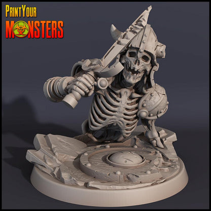 3D Printed Print your Monster Skeletons Set 28 32mm D&D