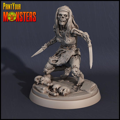 3D Printed Print your Monster Zombie Set 28 32mm D&D