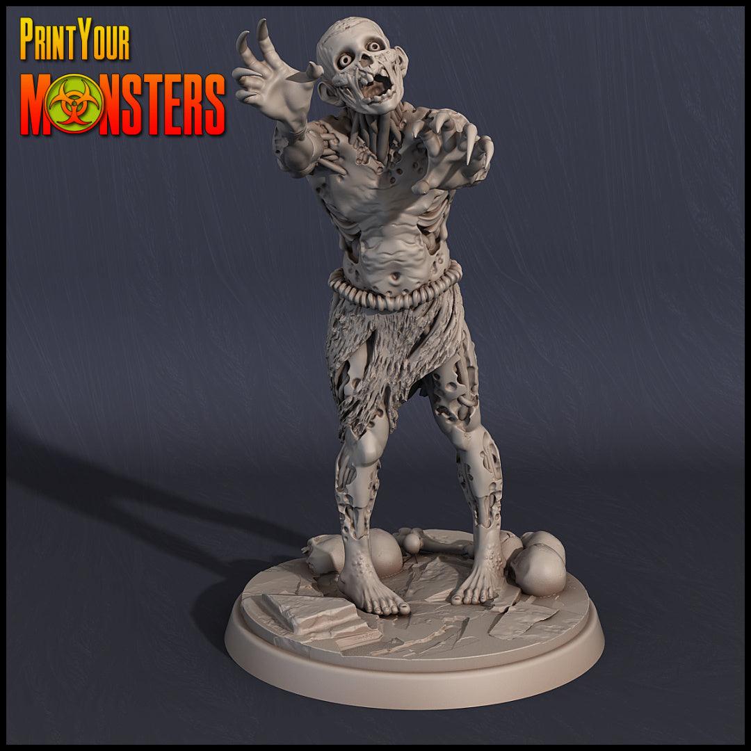 3D Printed Print your Monster Zombie Set 28 32mm D&D